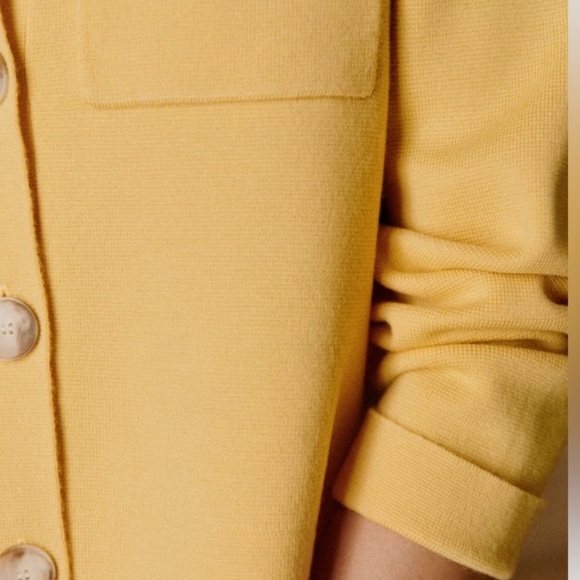 Sezane Yellow Cardigan Sweater - Picture 3 of 10
